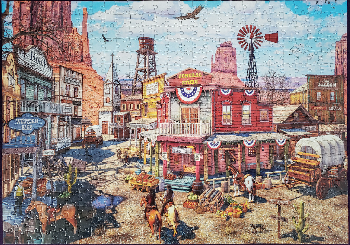 Country Life Old Western Town Puzzle by Buffalo Games