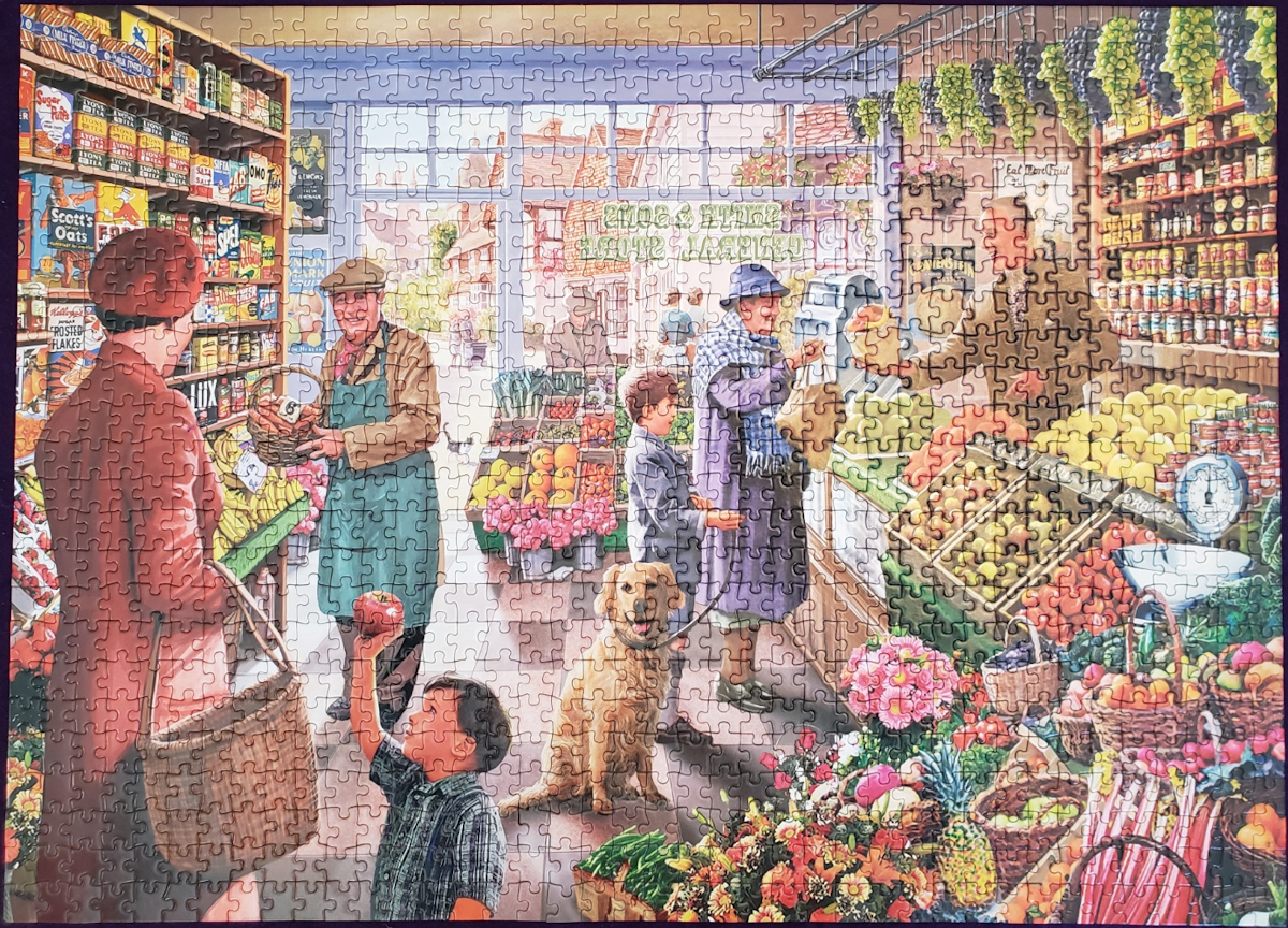 Village Grocer Puzzle by the Vermont Christmas Company