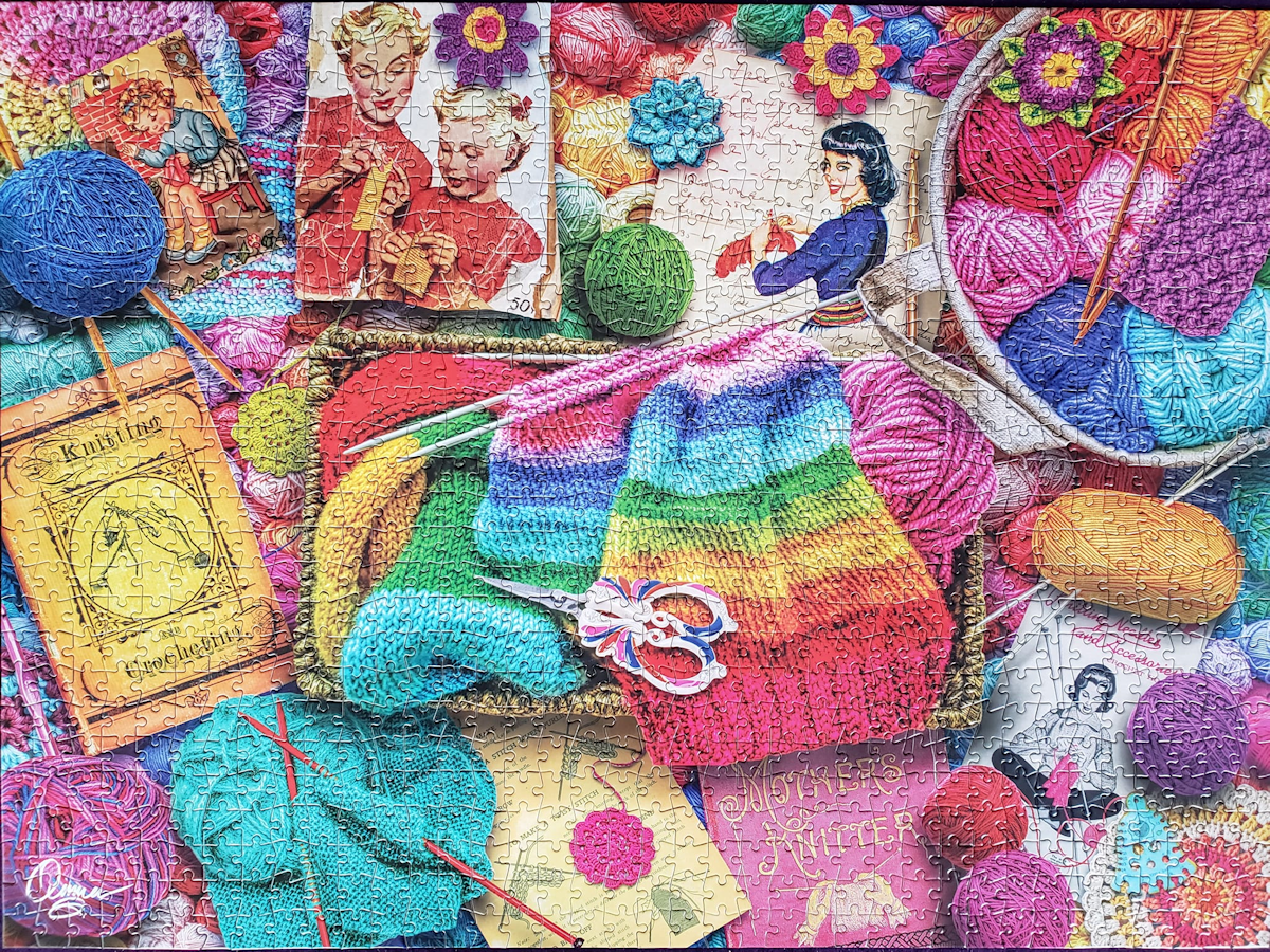 Vintage Knitting Puzzle from Buffalo Games
