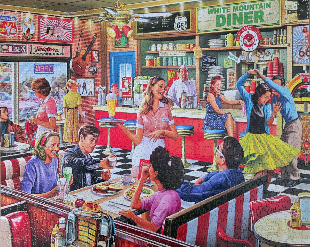 American Diner Puzzle from White Mountain