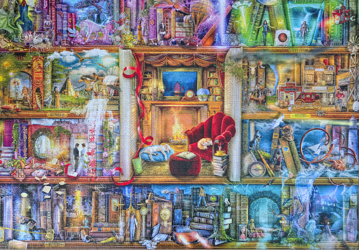 The Grand Fiction Library Puzzle from Buffalo Games