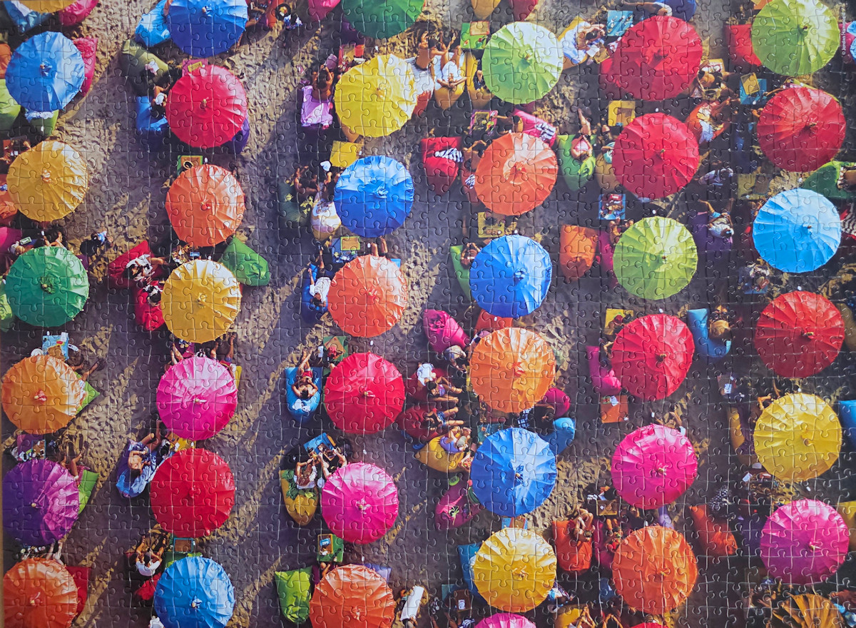 Colorful Umbrellas in Bali Puzzle from Big Ben