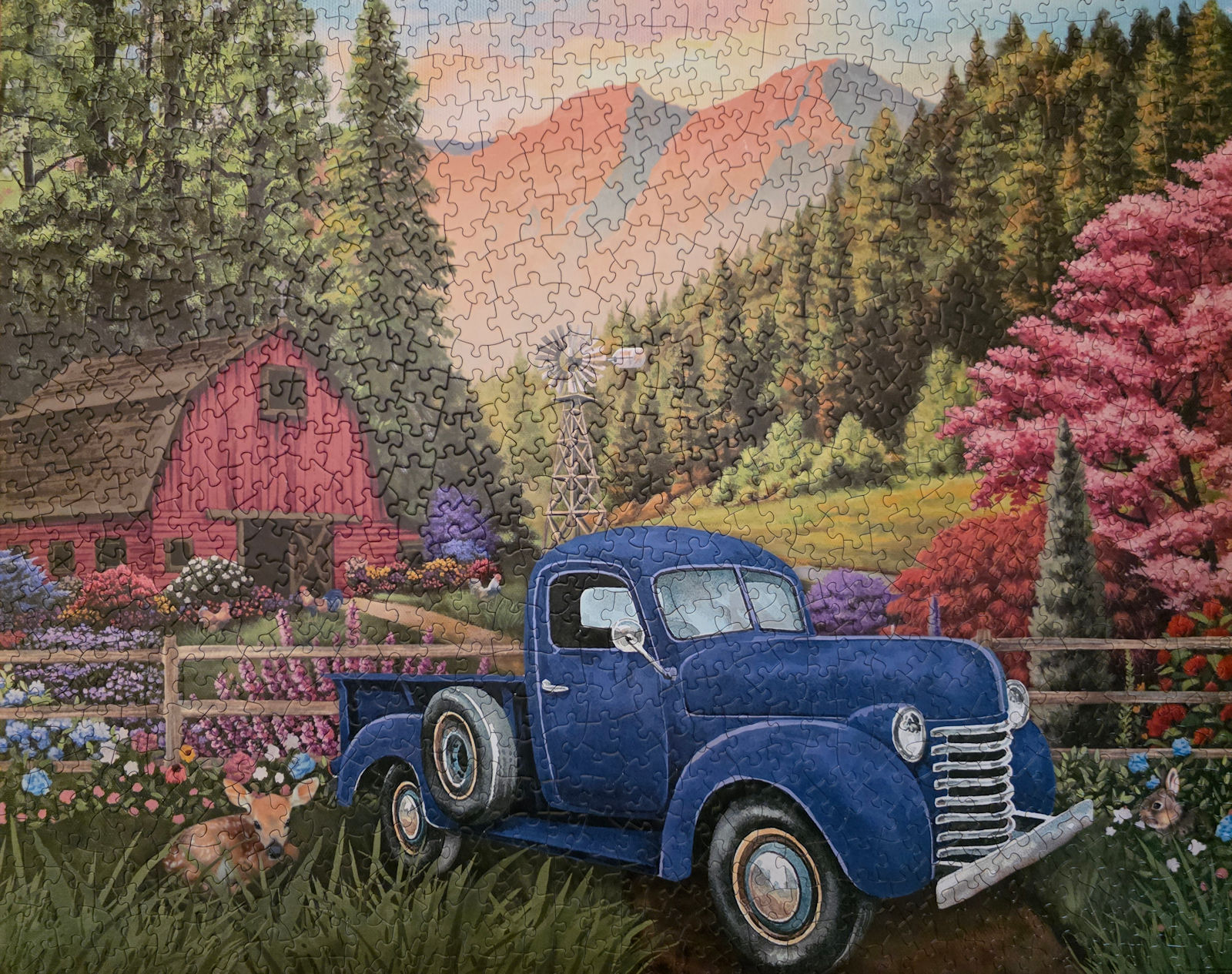 Blue Truck and Red Barn Puzzle from Brother Sister Design Studios
