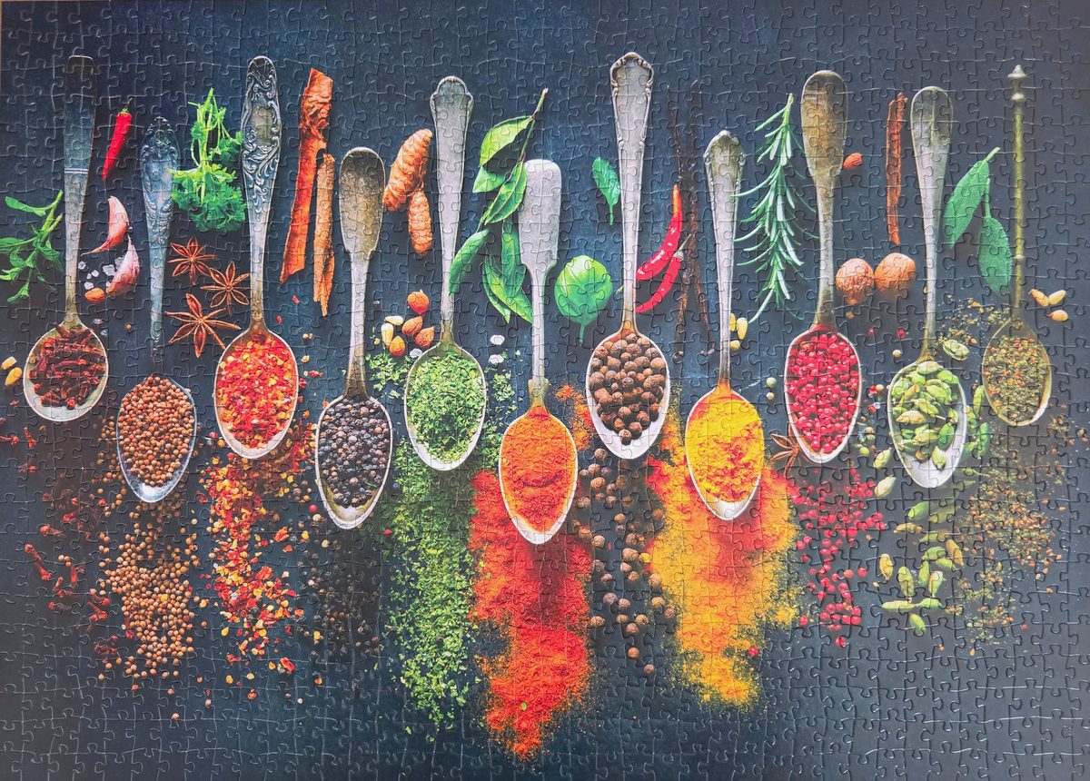 Spices on Spoons Puzzle from HUADADA
